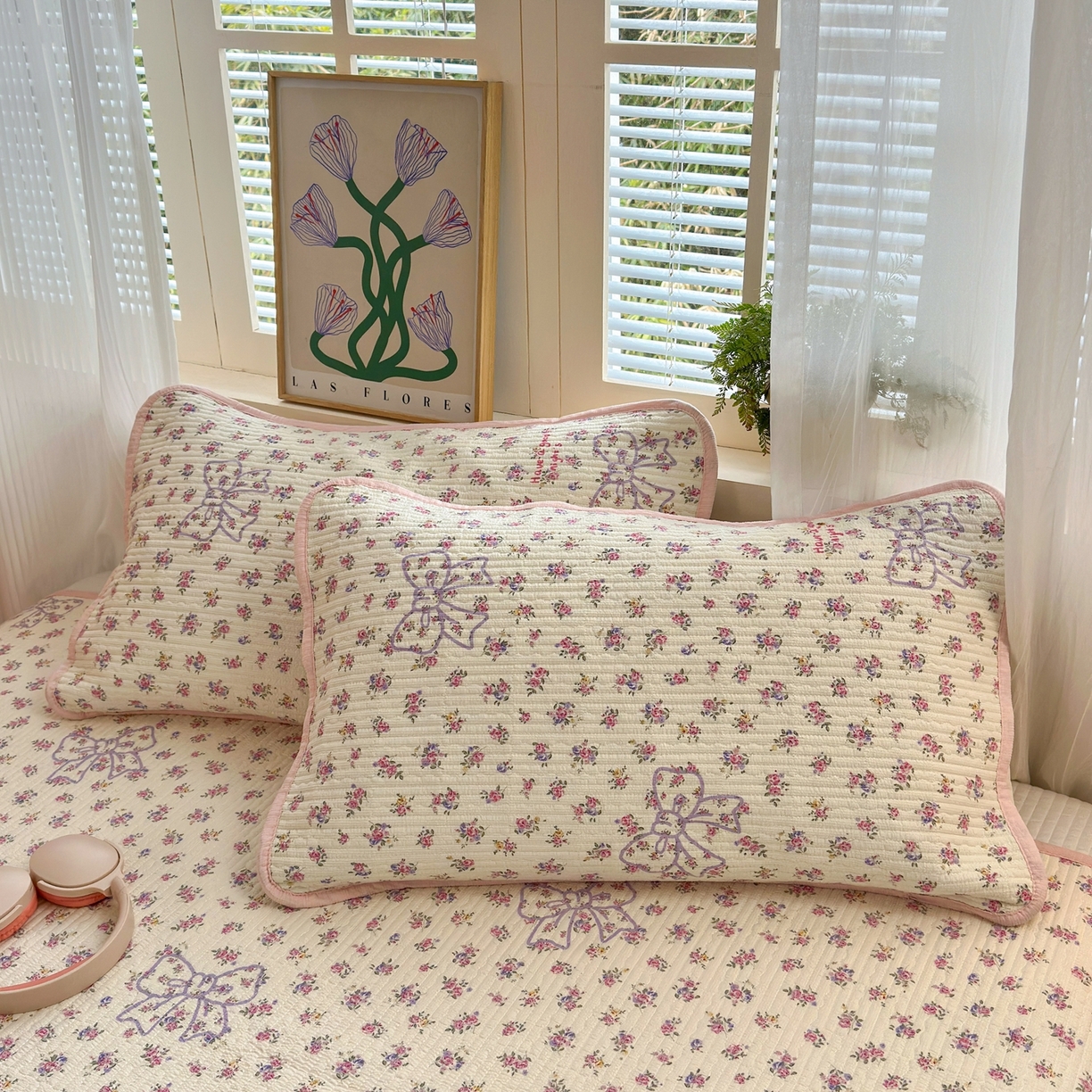 91家纺网 家纺一手货源 找家纺 云玲时尚 2026新款三角针泡芙夏被四件套系列 繁花