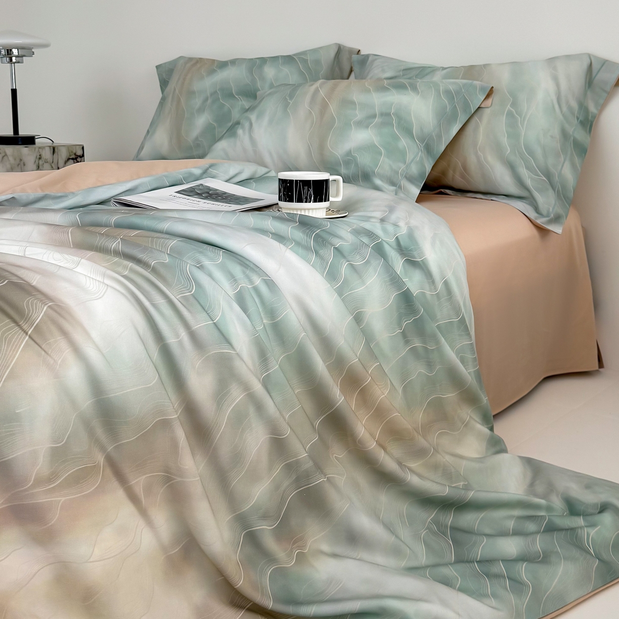 91家纺网 家纺一手货源 找家纺 （总）金奇达家纺 2026新款茧养天丝棉四件套-【美罗拉】（标准号全网控价（折后券后）不低于 258元）