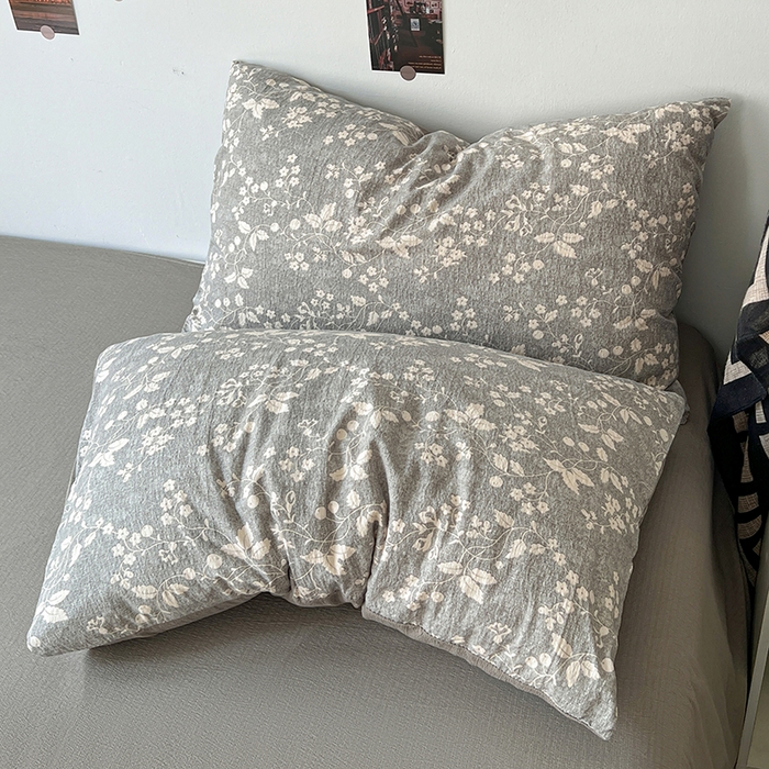 91家纺网 家纺一手货源 找家纺 朵朵家纺 2026新款高级感轻奢复古美拉德色系双层纱泡芙棉床品四件套加厚水洗双层纱软 漫野