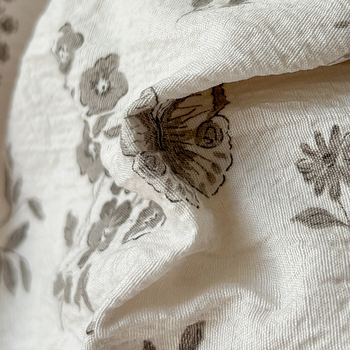 91家纺网 家纺一手货源 找家纺 朵朵家纺 2026新款高级感轻奢复古美拉德色系双层纱泡芙棉床品四件套加厚水洗双层纱软 素碟吟