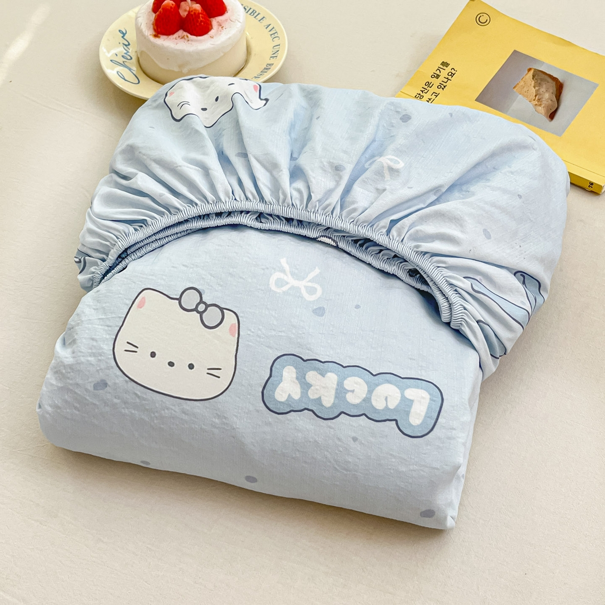 91家纺网 家纺一手货源 找家纺 （总）川悦生活 2026春夏新款双层纱皱皱纱单床笠床笠单件