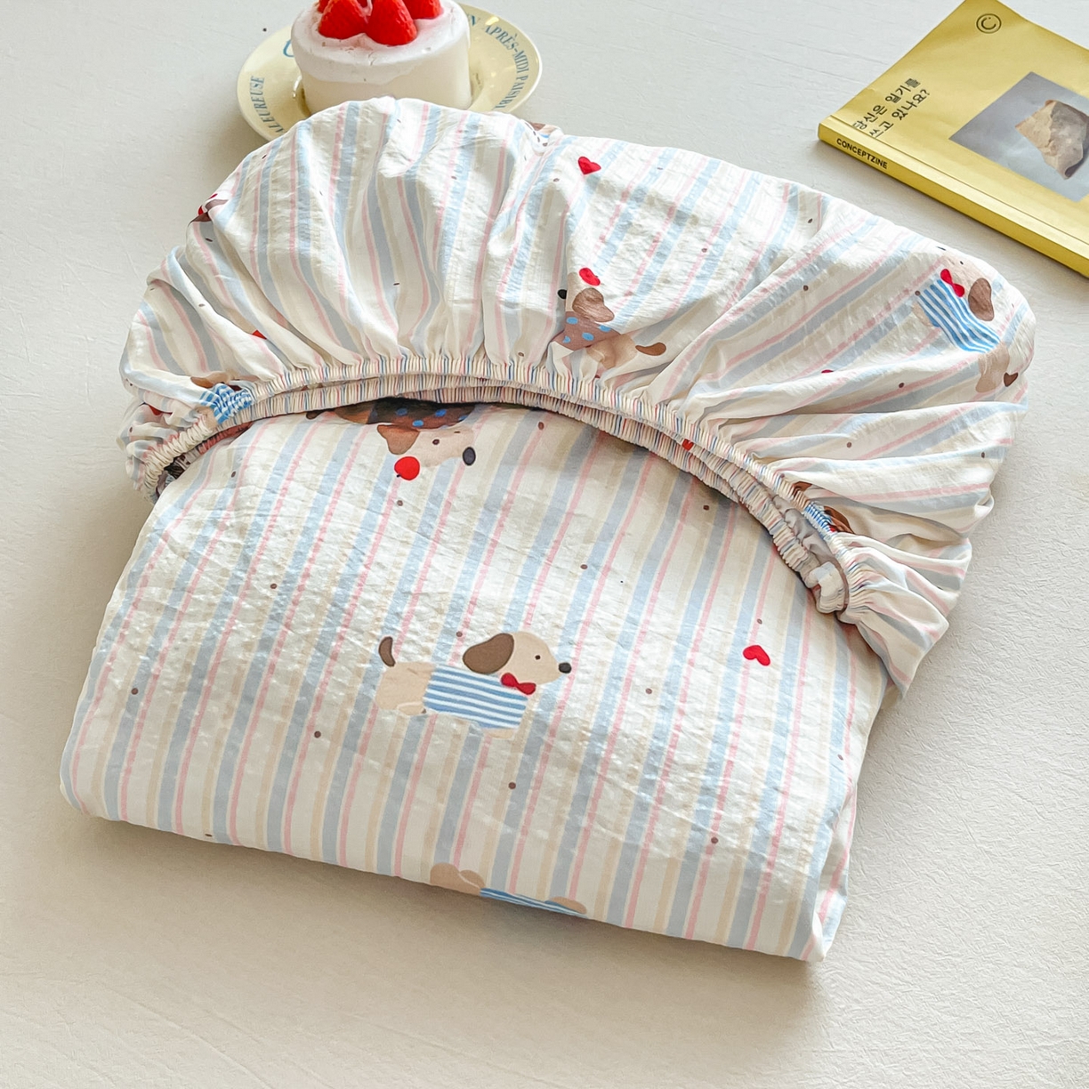 91家纺网 家纺一手货源 找家纺 （总）川悦生活 2026春夏新款双层纱皱皱纱单床笠床笠单件