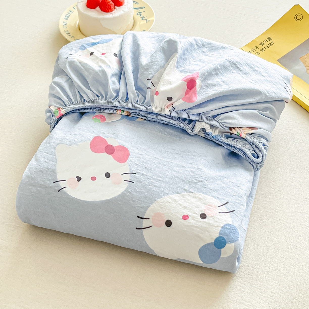 91家纺网 家纺一手货源 找家纺 （总）川悦生活 2026春夏新款双层纱皱皱纱单床笠床笠单件