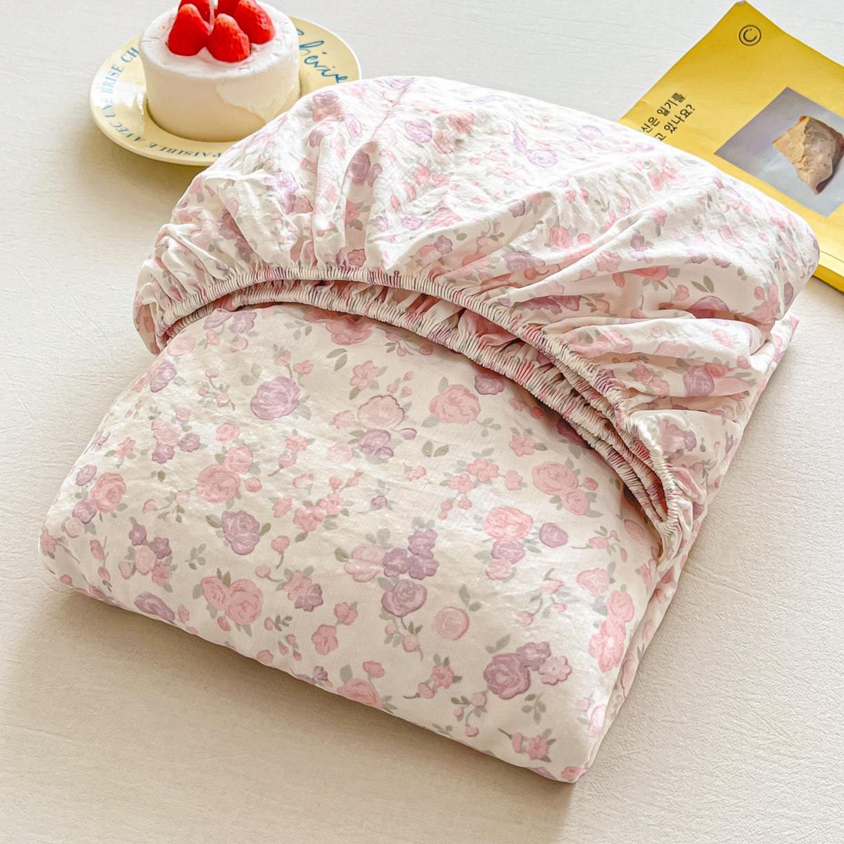 91家纺网 家纺一手货源 找家纺 （总）川悦生活 2026春夏新款双层纱皱皱纱单床笠床笠单件