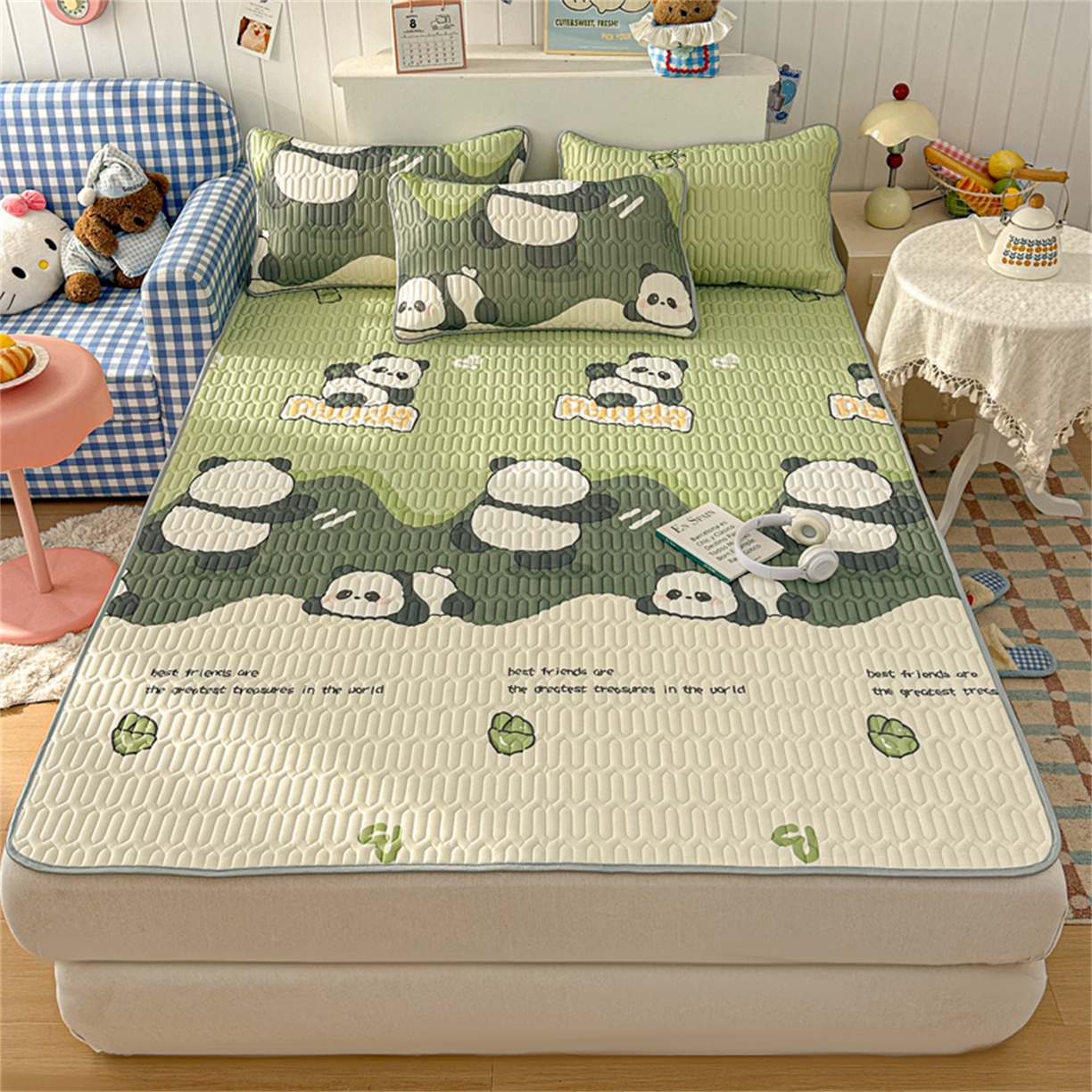 91家纺网 家纺一手货源 找家纺 （总）2026新款加厚无异味学生床凉席乳胶凉席三件套