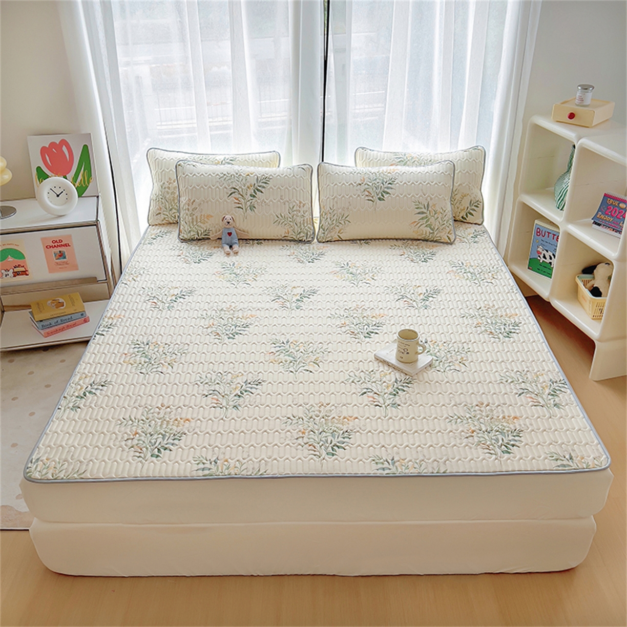 91家纺网 家纺一手货源 找家纺 （总）2026新款加厚无异味学生床凉席乳胶凉席三件套