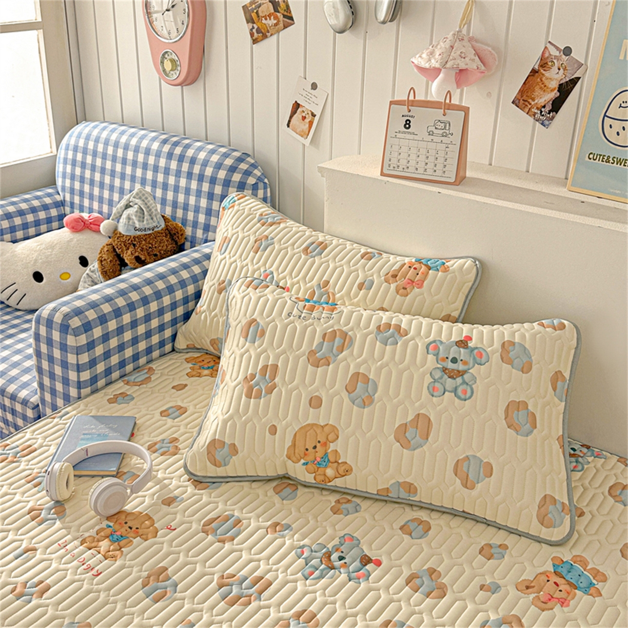 91家纺网 家纺一手货源 找家纺 （总）2026新款加厚无异味学生床凉席乳胶凉席三件套