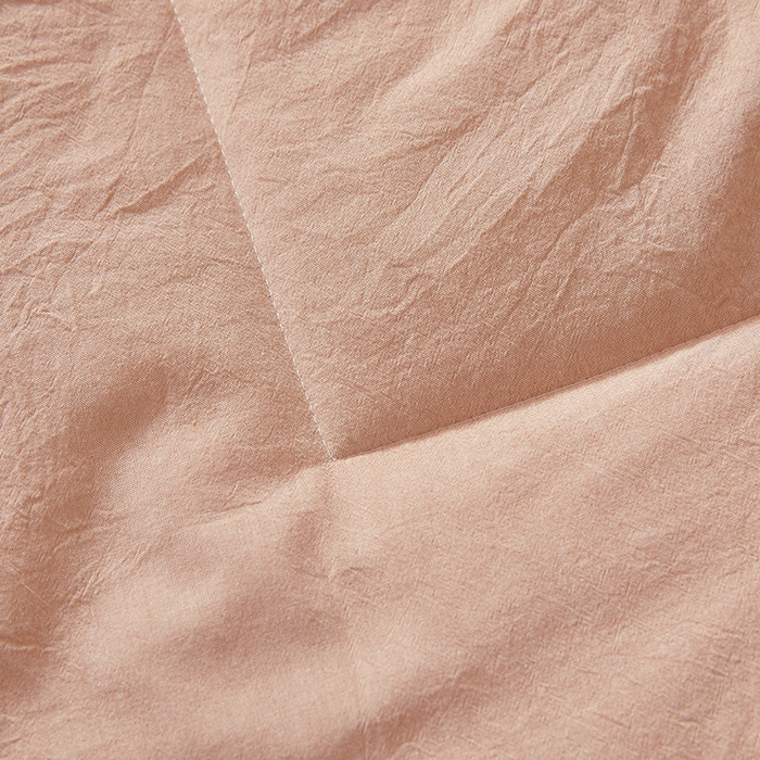 91家纺网 家纺一手货源 找家纺 阳光被业 2026新款100%棉花双层纱夏被新疆棉花空调被可机洗夏凉被绣边踩棉工艺 纯色--粉玉