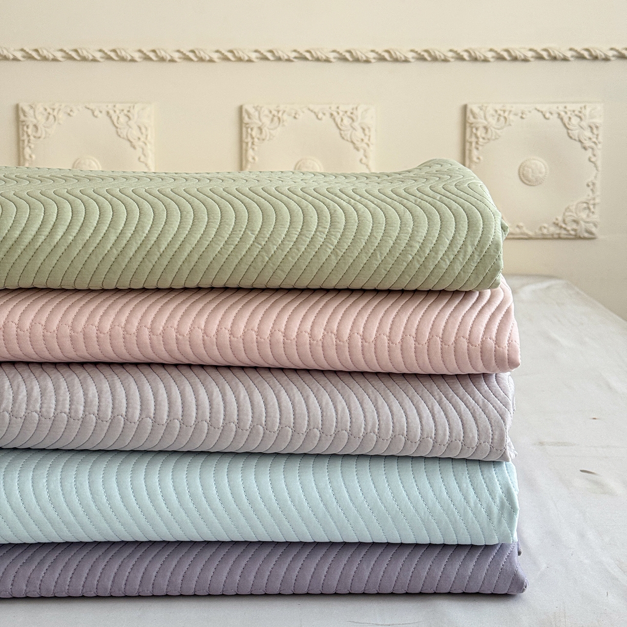 91家纺网 家纺一手货源 找家纺 （总）摩时 2026春夏新品莱赛尔凉席空调软席凉席席子三件套