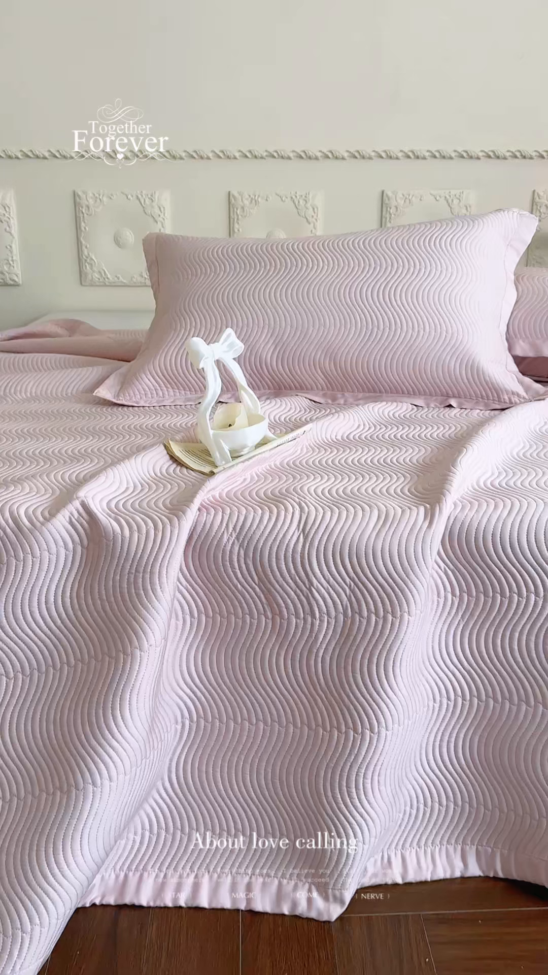 91家纺网 家纺一手货源 找家纺 摩时 2026春夏新品莱赛尔凉席空调软席凉席席子三件套 樱花粉