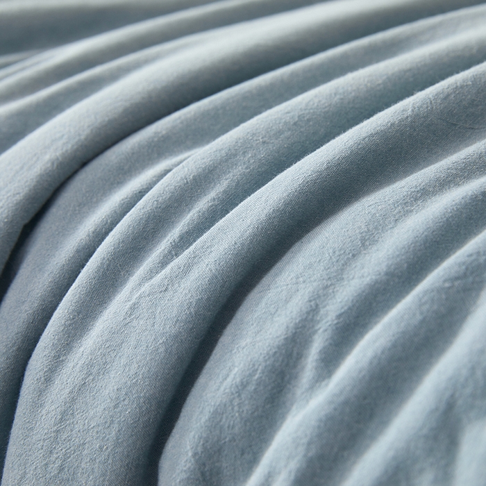 91家纺网 家纺一手货源 找家纺 阳光被业 2026新款100%棉花双层纱夏被新疆棉花空调被可机洗夏凉被绣边踩棉工艺 纯色--湖蓝