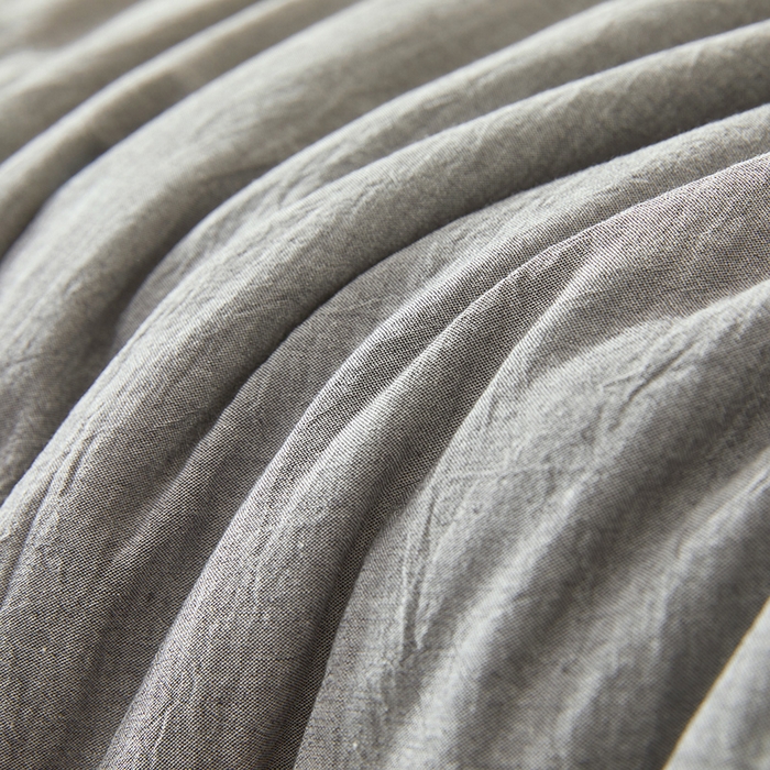 91家纺网 家纺一手货源 找家纺 阳光被业 2026新款100%棉花双层纱夏被新疆棉花空调被可机洗夏凉被绣边踩棉工艺 纯色--灰