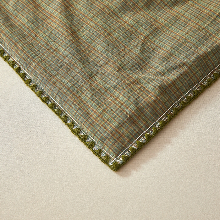 91家纺网 家纺一手货源 找家纺 阳光被业 2026新款100%棉花双层纱夏被新疆棉花空调被可机洗夏凉被绣边踩棉工艺 繁华--绿