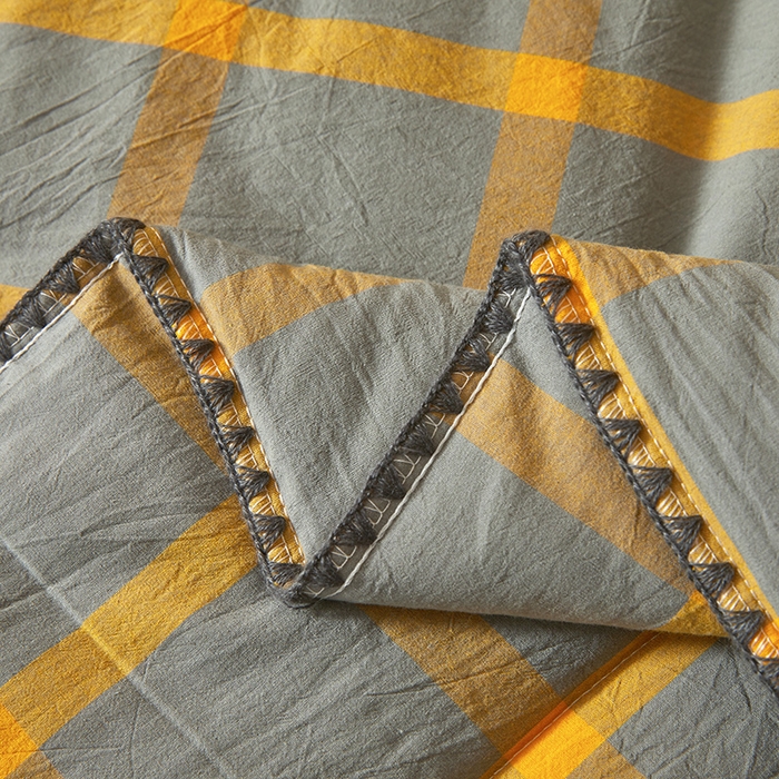 91家纺网 家纺一手货源 找家纺 阳光被业 2026新款100%棉花双层纱夏被新疆棉花空调被可机洗夏凉被绣边踩棉工艺 格调--黄