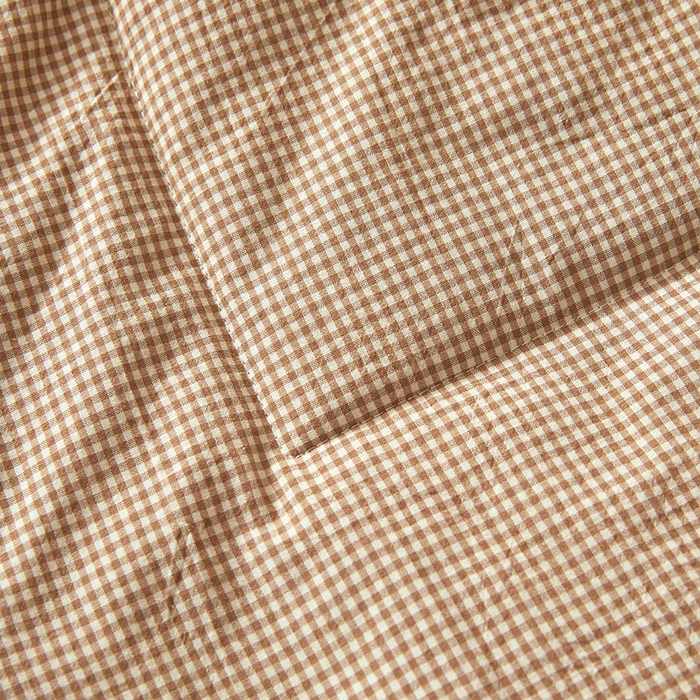 91家纺网 家纺一手货源 找家纺 阳光被业 2026新款100%棉花双层纱夏被新疆棉花空调被可机洗夏凉被绣边踩棉工艺 小格格--咖