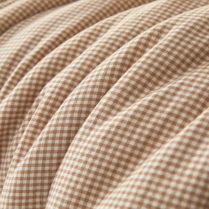 91家纺网 家纺一手货源 找家纺 阳光被业 2026新款100%棉花双层纱夏被新疆棉花空调被可机洗夏凉被绣边踩棉工艺 小格格--咖