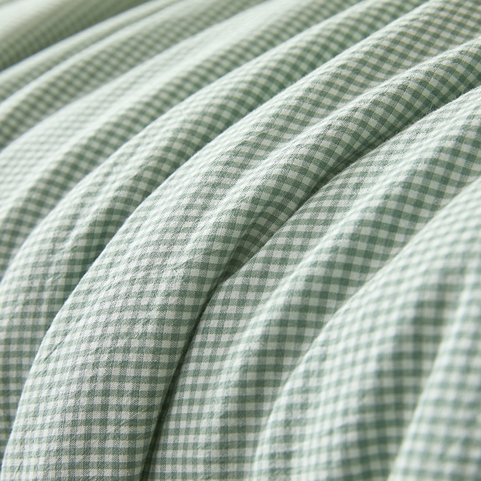 91家纺网 家纺一手货源 找家纺 阳光被业 2026新款100%棉花双层纱夏被新疆棉花空调被可机洗夏凉被绣边踩棉工艺 小格格--绿