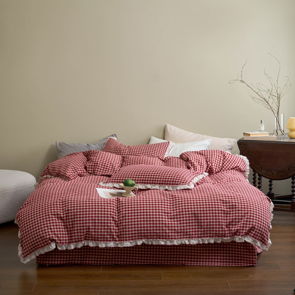 91家纺网 家纺一手货源 找家纺 （总）洋铭区（原狠狠爱） 2026新款色织水洗棉花边夏被