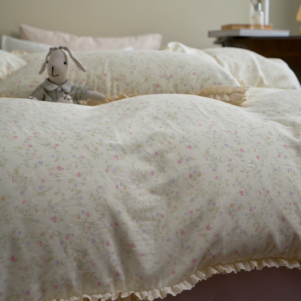 91家纺网 家纺一手货源 找家纺 （总）洋铭区（原狠狠爱） 2026新款双层纱皱皱纱花边四件套系列 控价：控价劵后不得低于 198元/228元/248元