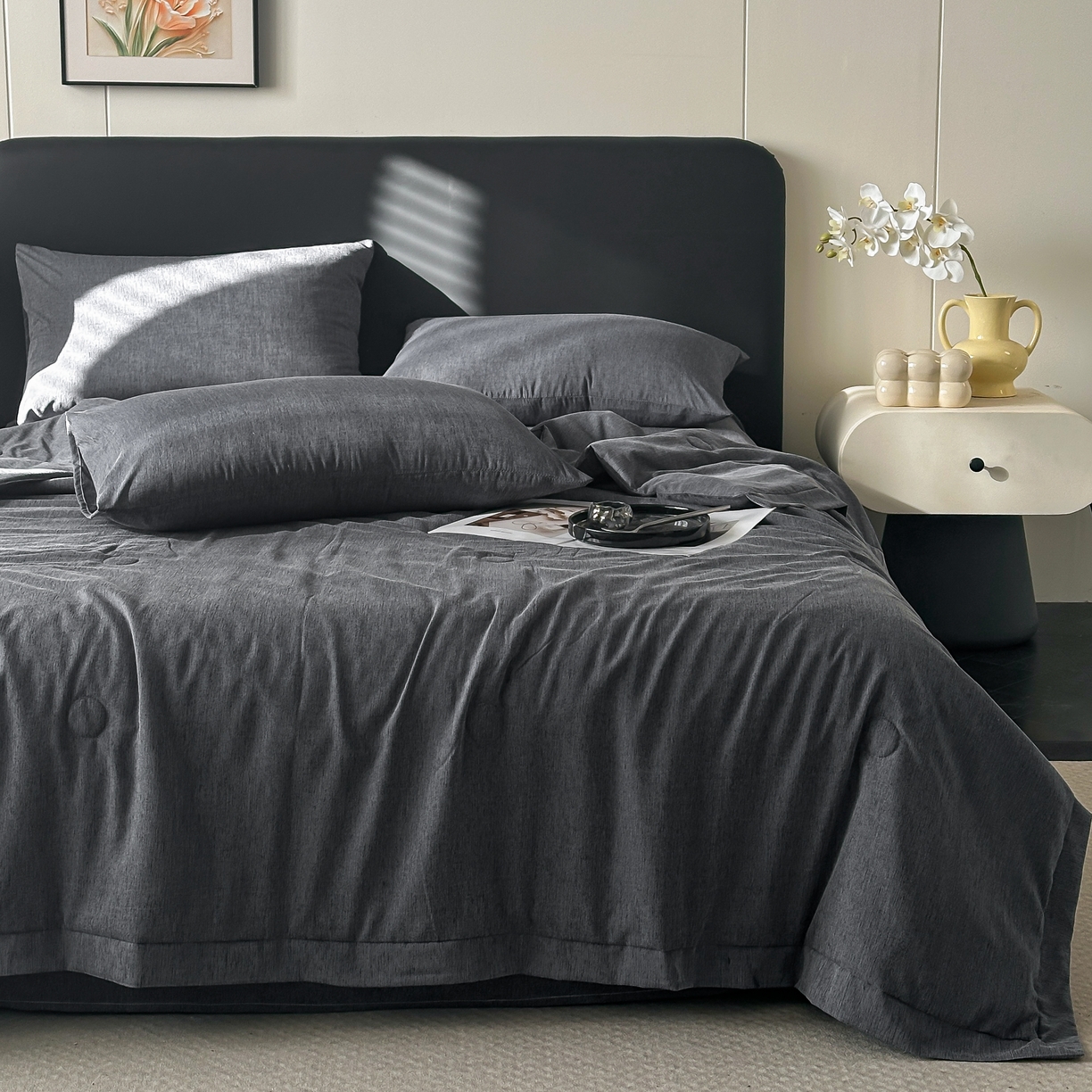 91家纺网 家纺一手货源 找家纺 （总）伊赛家纺 2026新款竹纤维清凉夏被四件套