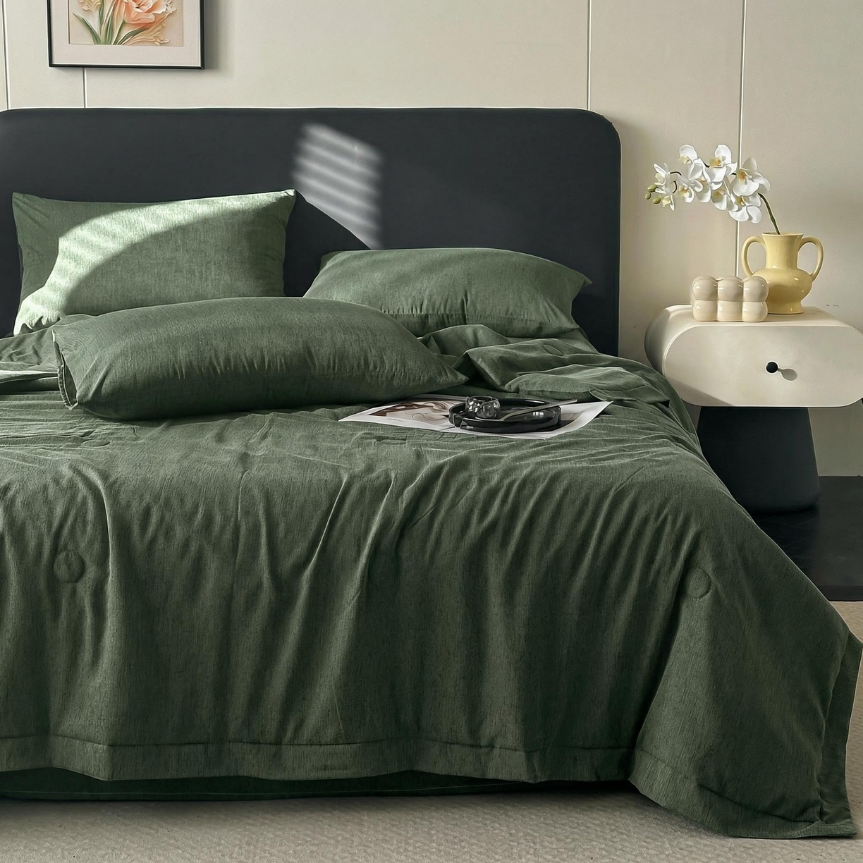 91家纺网 家纺一手货源 找家纺 （总）伊赛家纺 2026新款竹纤维清凉夏被四件套