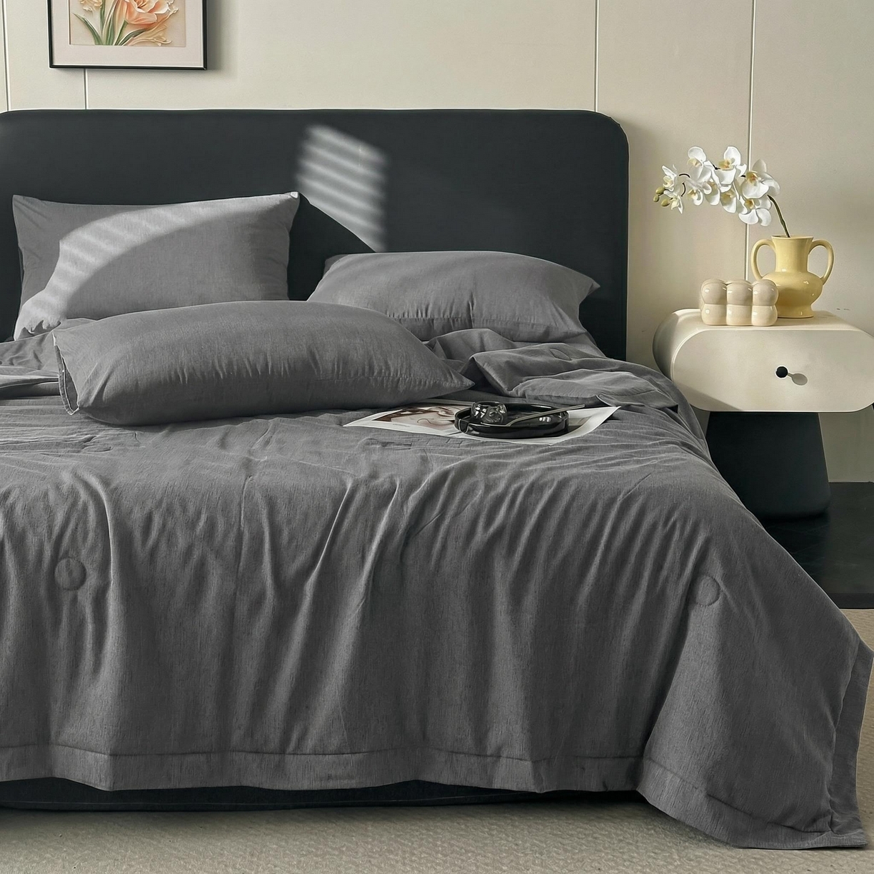 91家纺网 家纺一手货源 找家纺 （总）伊赛家纺 2026新款竹纤维清凉夏被四件套