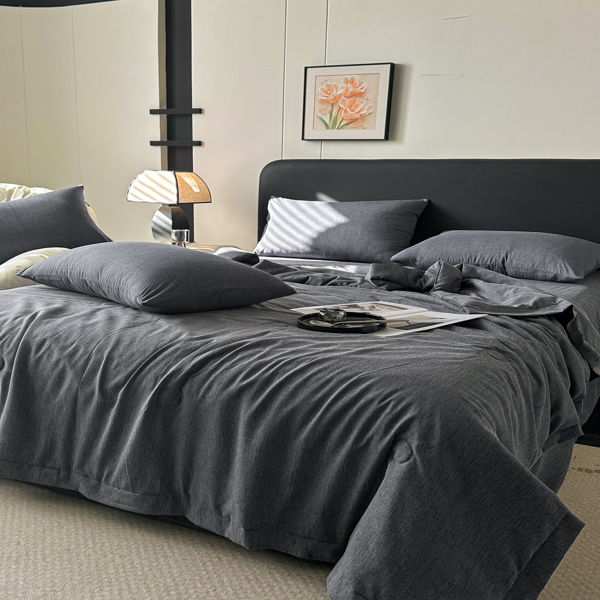 91家纺网 家纺一手货源 找家纺 （总）伊赛家纺 2026新款竹纤维清凉夏被四件套