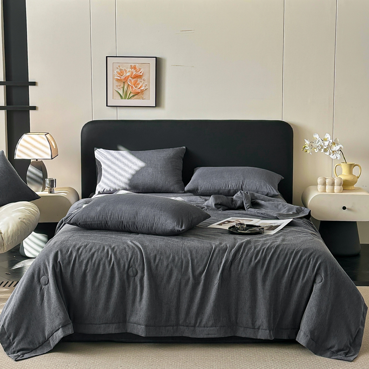 91家纺网 家纺一手货源 找家纺 （总）伊赛家纺 2026新款竹纤维清凉夏被四件套