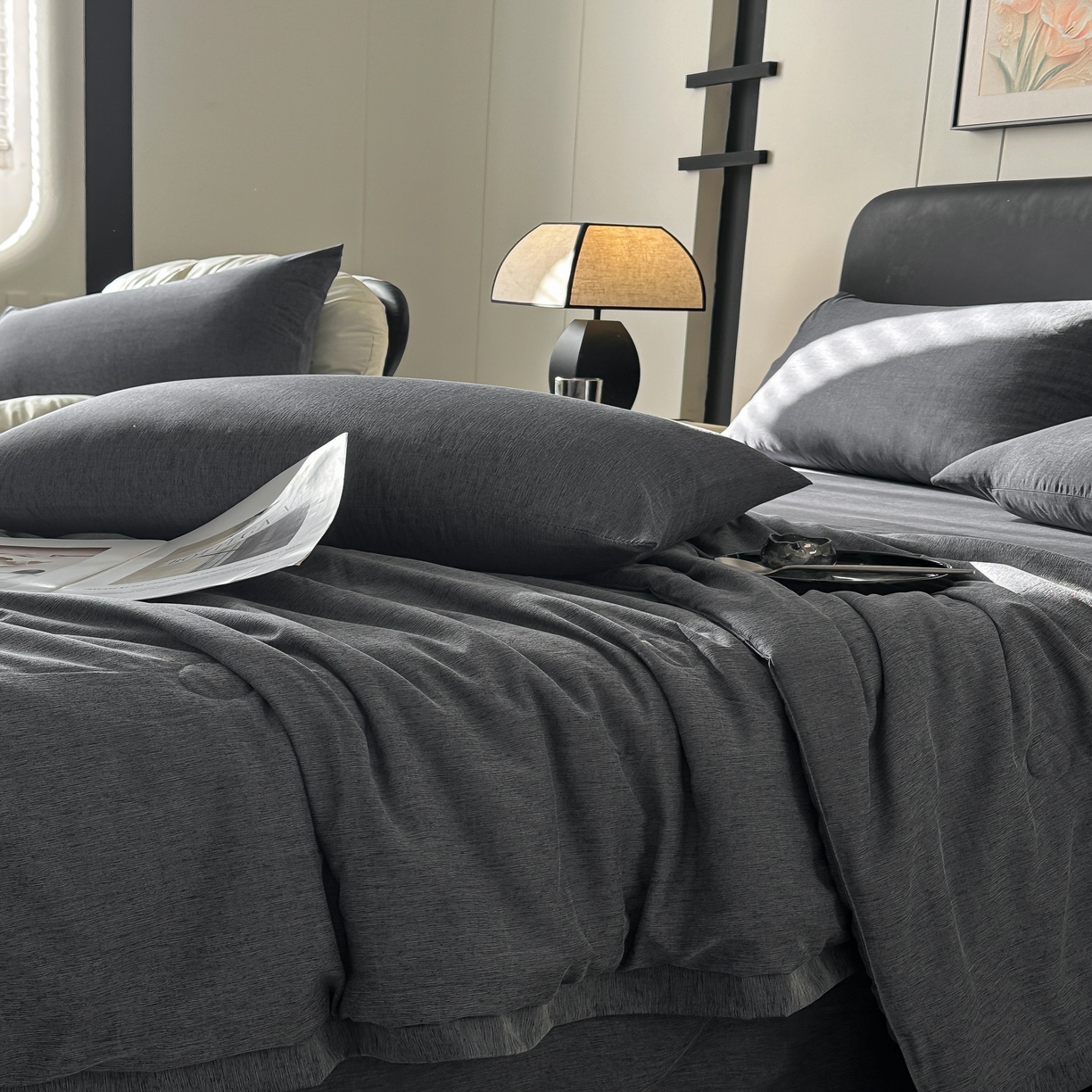 91家纺网 家纺一手货源 找家纺 （总）伊赛家纺 2026新款竹纤维清凉夏被四件套