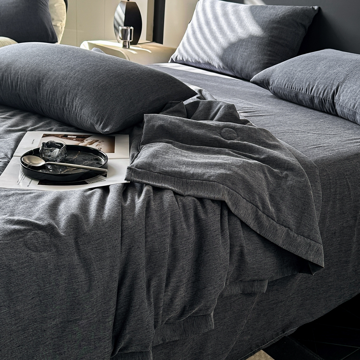 91家纺网 家纺一手货源 找家纺 （总）伊赛家纺 2026新款竹纤维清凉夏被四件套