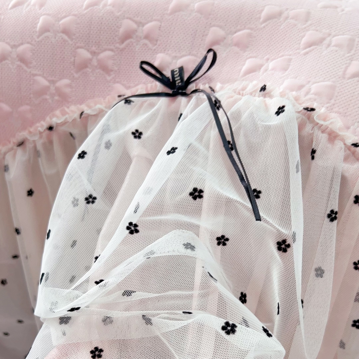 91家纺网 家纺一手货源 找家纺 （总）恋尚羽家纺 2026新款高分子PE凉泡泡大床裙凉感席波浪冰豆豆凉席席子三件套-小确幸