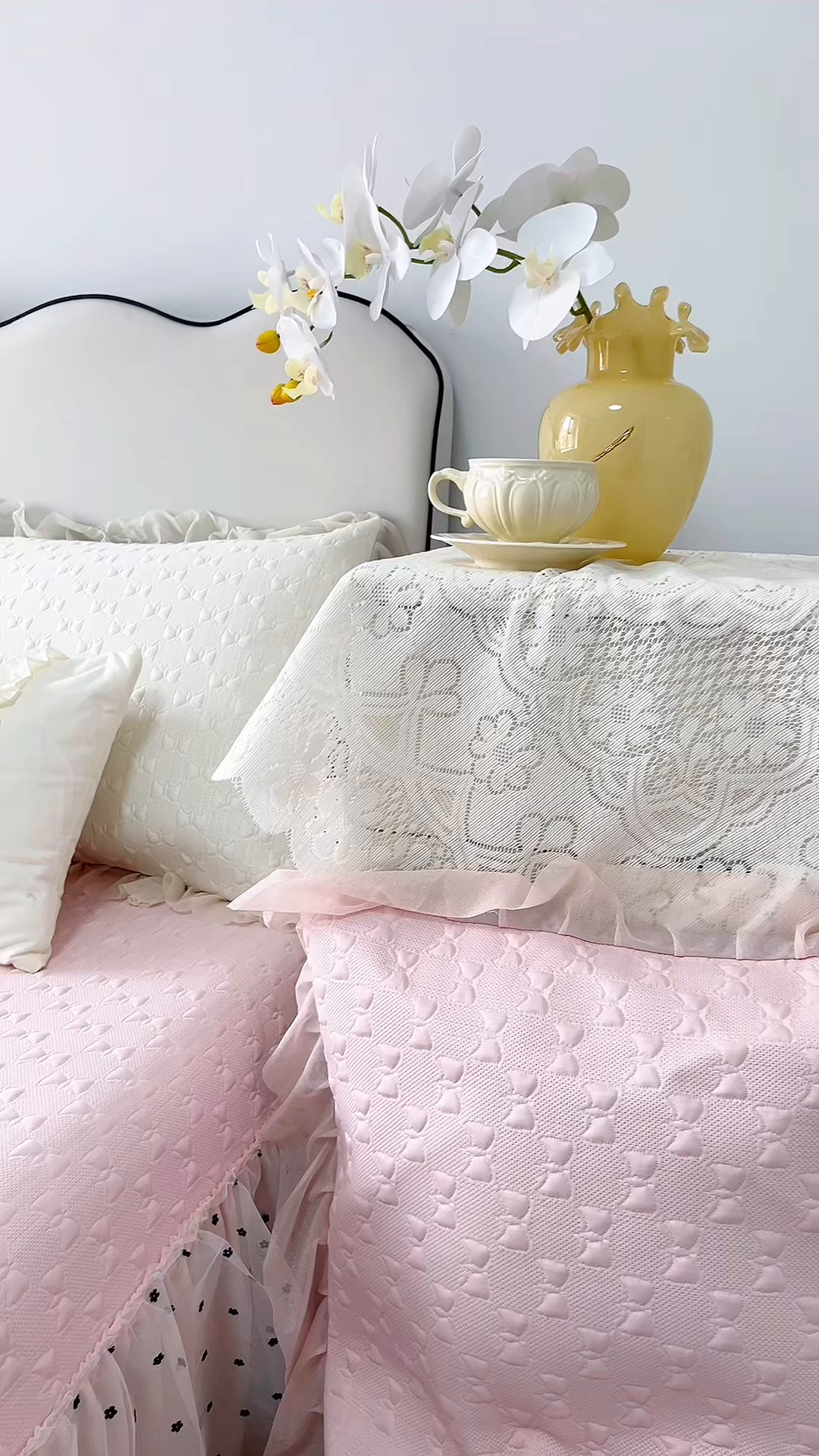 91家纺网 家纺一手货源 找家纺 （总）恋尚羽家纺 2026新款高分子PE凉泡泡大床裙凉感席波浪冰豆豆凉席席子三件套-小确幸