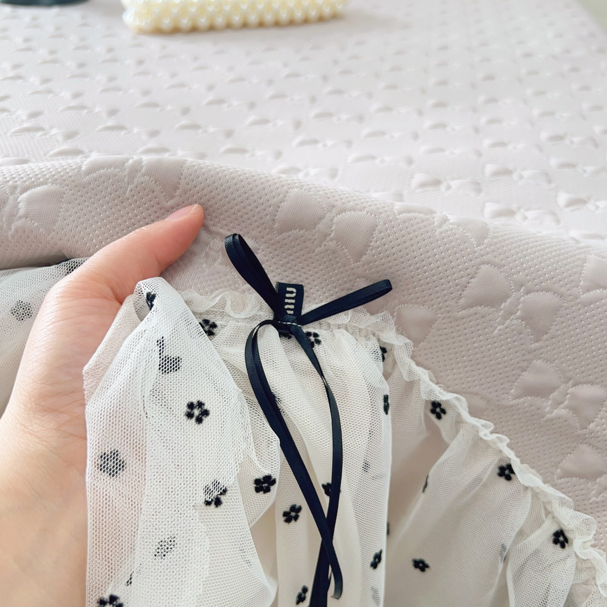 91家纺网 家纺一手货源 找家纺 恋尚羽家纺 2026新款高分子PE凉泡泡大床裙凉感席波浪冰豆豆凉席席子三件套-小确幸 小确幸-咖色