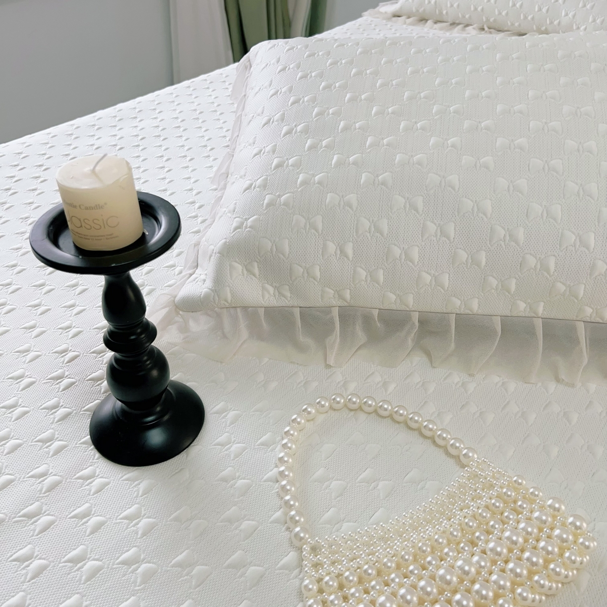 91家纺网 家纺一手货源 找家纺 恋尚羽家纺 2026新款高分子PE凉泡泡大床裙凉感席波浪冰豆豆凉席席子三件套-小确幸 小确幸-米白