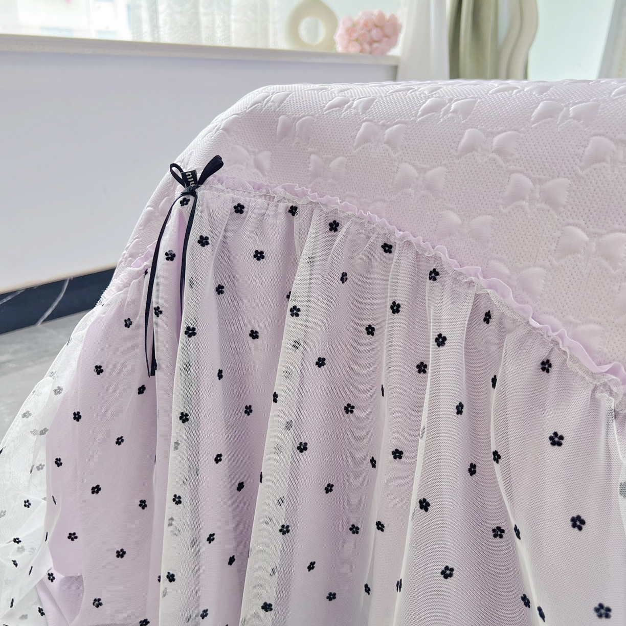 91家纺网 家纺一手货源 找家纺 恋尚羽家纺 2026新款高分子PE凉泡泡大床裙凉感席波浪冰豆豆凉席席子三件套-小确幸 小确幸-紫色