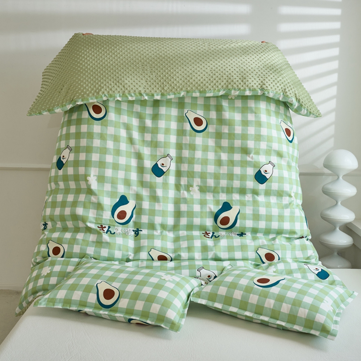 91家纺网 家纺一手货源 找家纺 赛琳 2026新款AB版亲肤棉豆豆绒单被套四季通用单独被套被套单件单被套（有买家秀） 牛油果