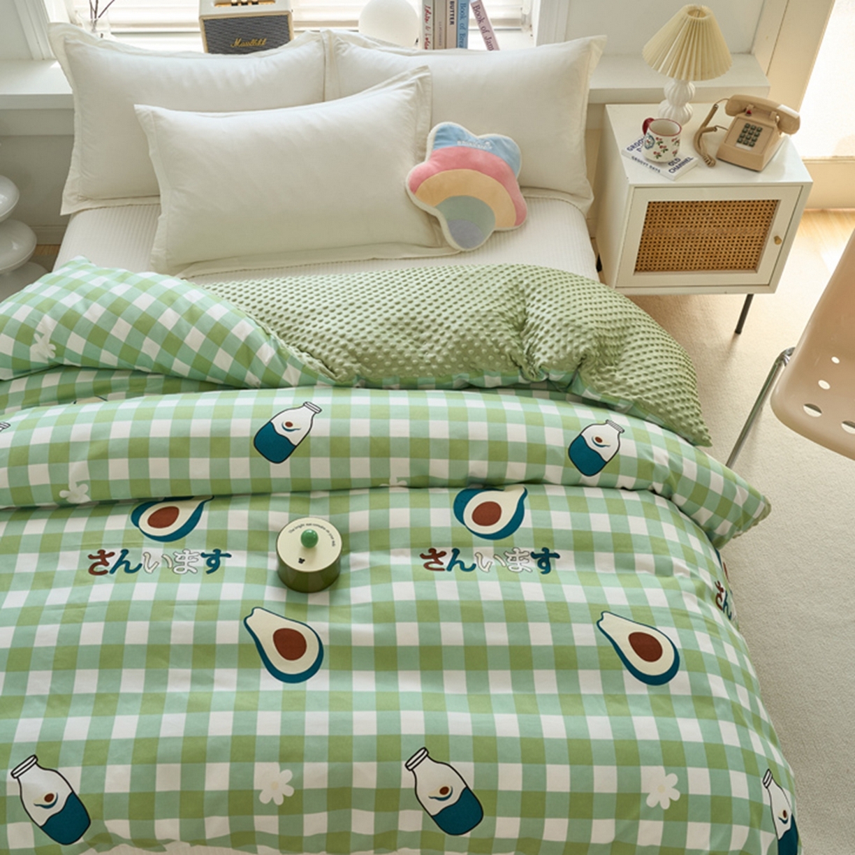 91家纺网 家纺一手货源 找家纺 赛琳 2026新款AB版亲肤棉豆豆绒单被套四季通用单独被套被套单件单被套（有买家秀） 牛油果