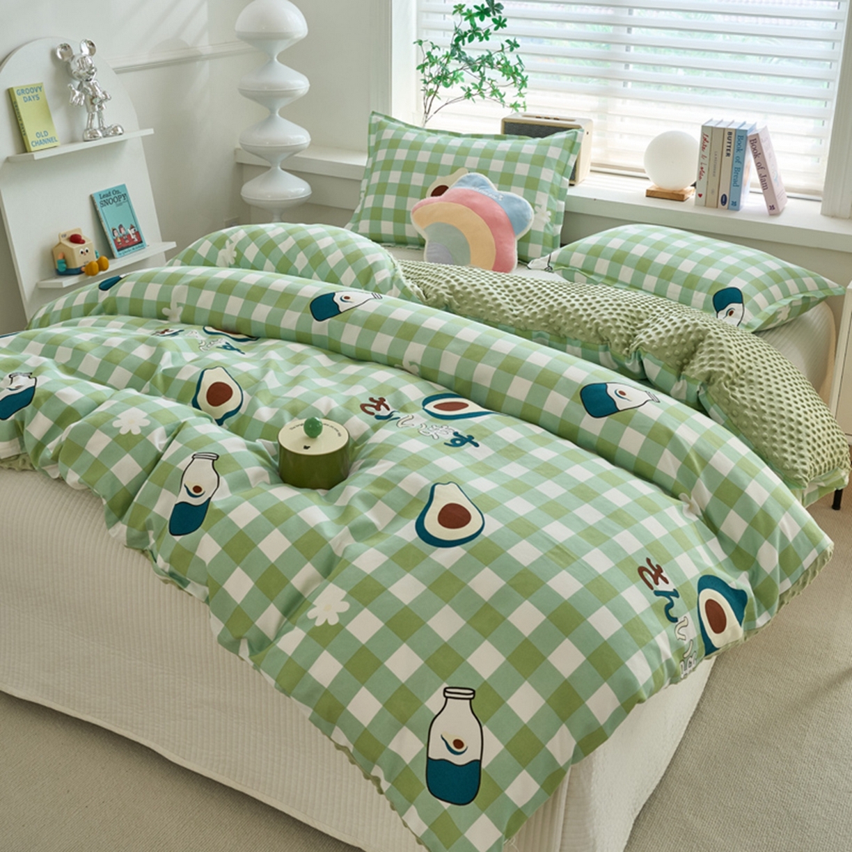 91家纺网 家纺一手货源 找家纺 赛琳 2026新款AB版亲肤棉豆豆绒单被套四季通用单独被套被套单件单被套（有买家秀） 牛油果