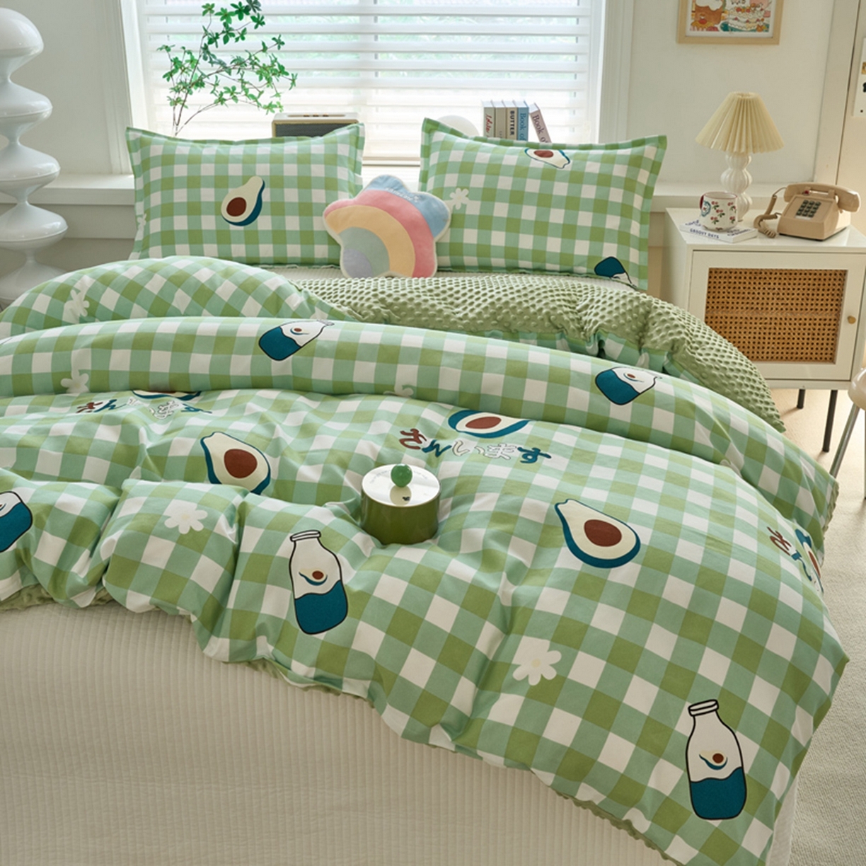 91家纺网 家纺一手货源 找家纺 赛琳 2026新款AB版亲肤棉豆豆绒单被套四季通用单独被套被套单件单被套（有买家秀） 牛油果