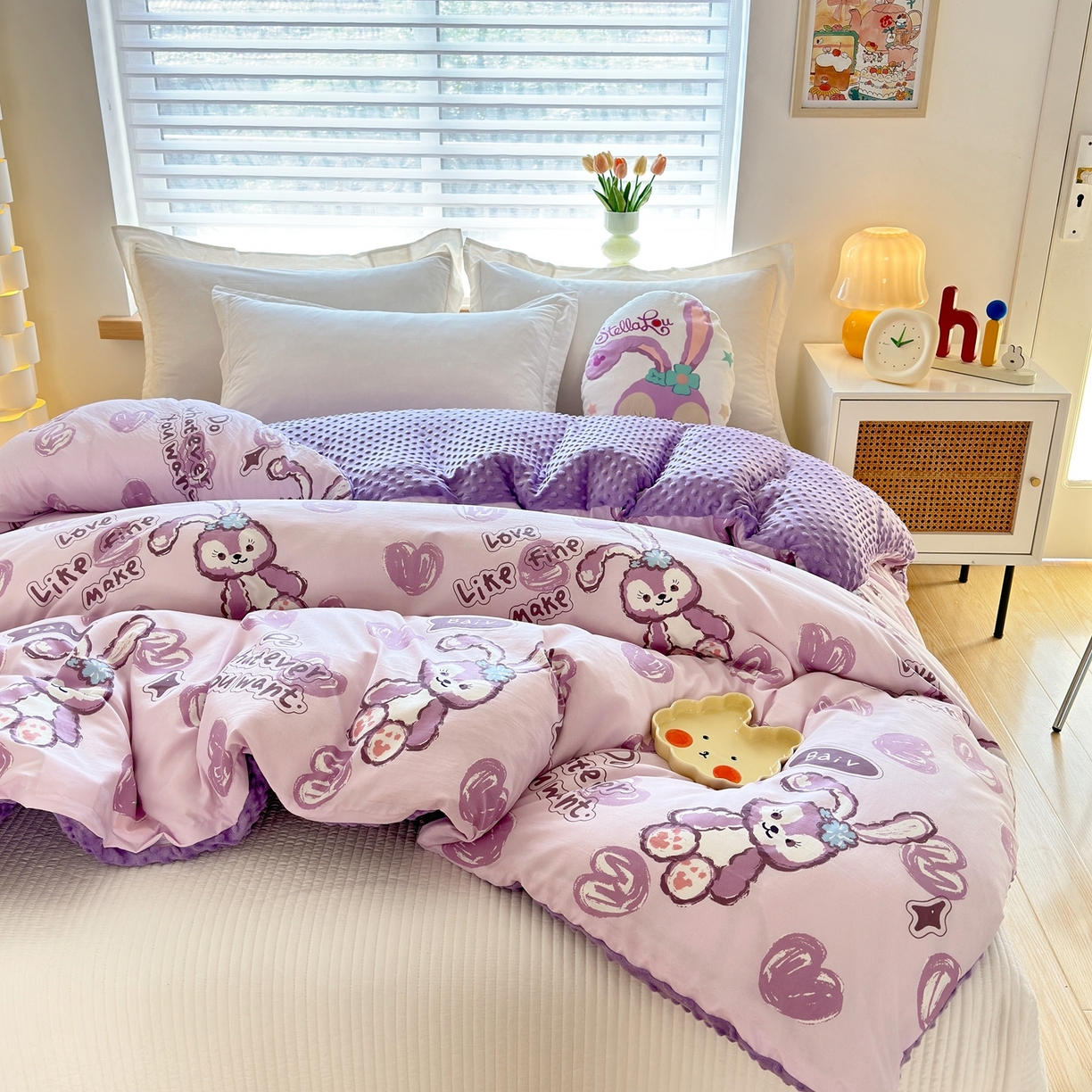 91家纺网 家纺一手货源 找家纺 （总）赛琳 2026新款AB版亲肤棉豆豆绒单被套四季通用单独被套被套单件单被套（有买家秀）