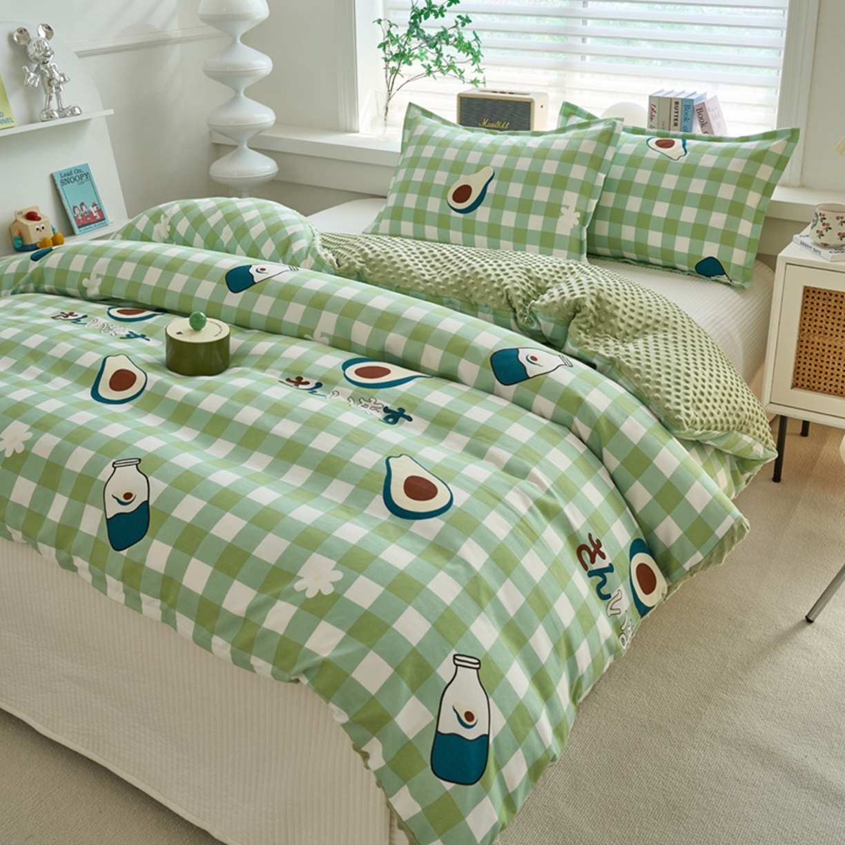 91家纺网 家纺一手货源 找家纺 赛琳 2026新款AB版亲肤棉豆豆绒单被套四季通用单独被套被套单件单被套（有买家秀） 牛油果