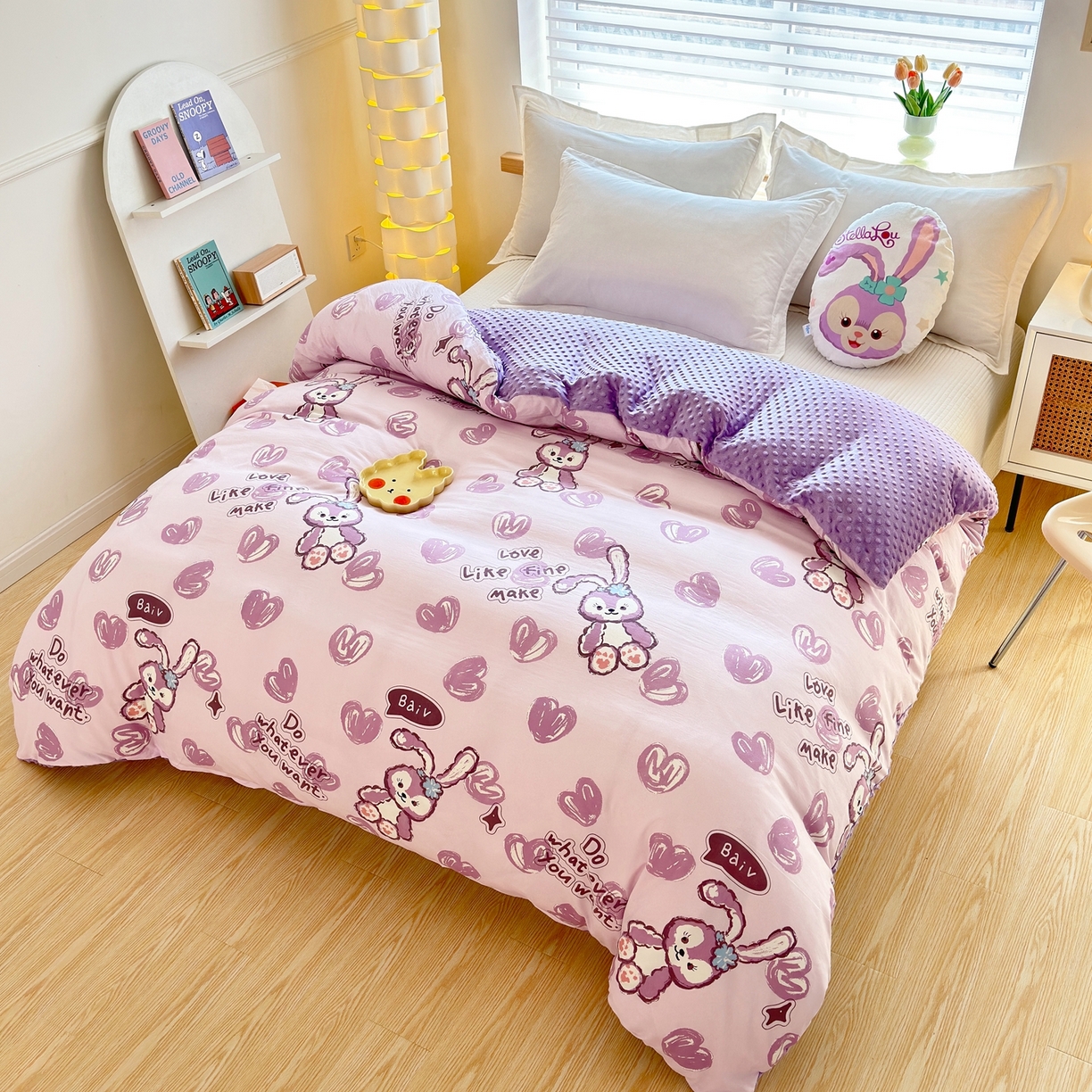 91家纺网 家纺一手货源 找家纺 （总）赛琳 2026新款AB版亲肤棉豆豆绒单被套四季通用单独被套被套单件单被套（有买家秀）