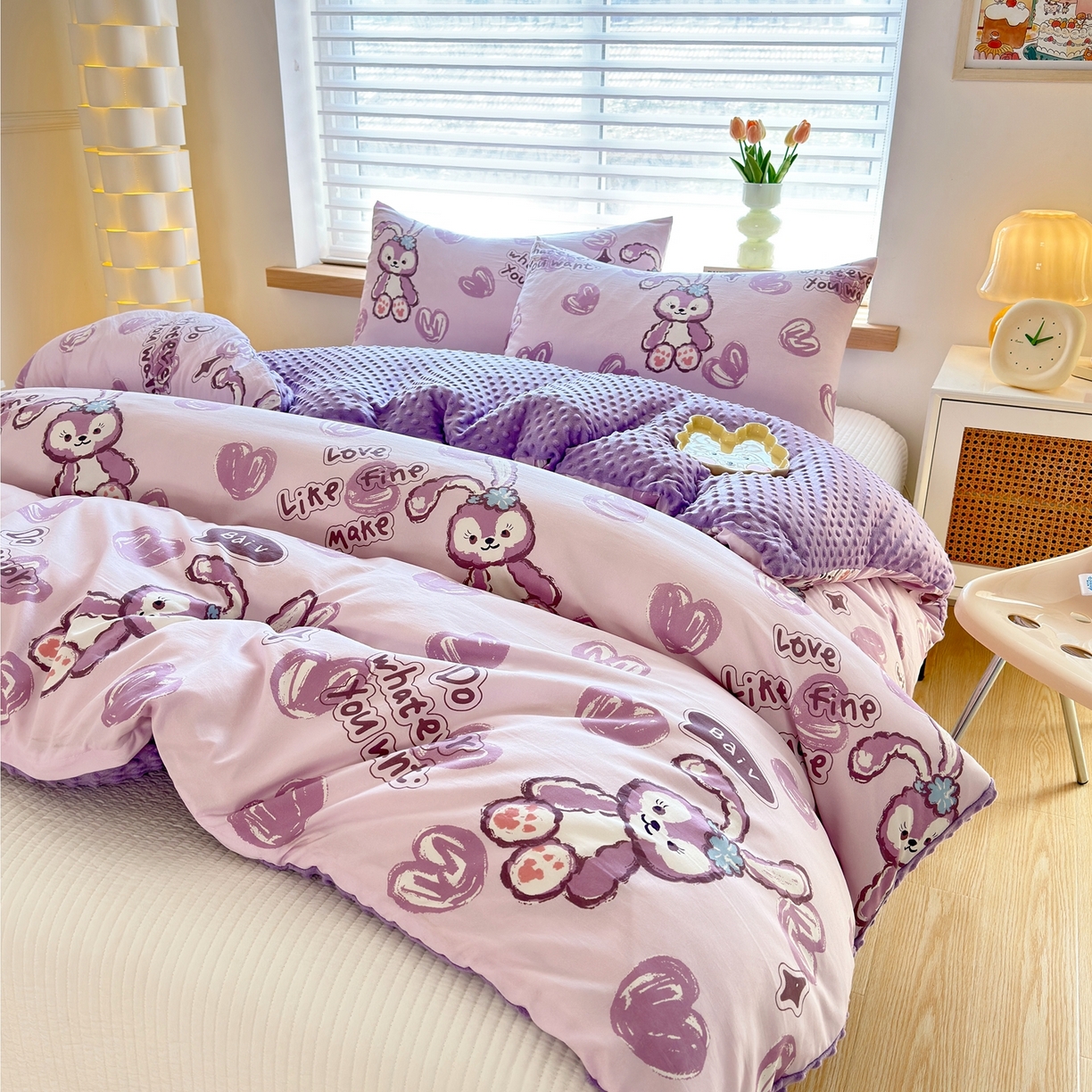 91家纺网 家纺一手货源 找家纺 （总）赛琳 2026新款AB版亲肤棉豆豆绒单被套四季通用单独被套被套单件单被套（有买家秀）