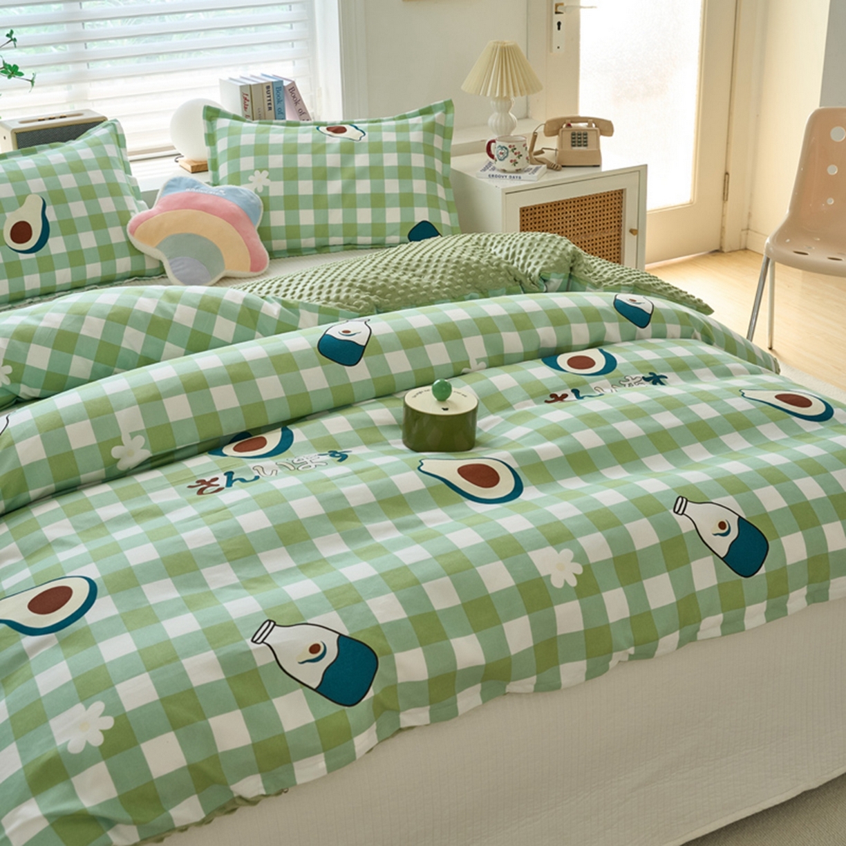 91家纺网 家纺一手货源 找家纺 赛琳 2026新款AB版亲肤棉豆豆绒单被套四季通用单独被套被套单件单被套（有买家秀） 牛油果