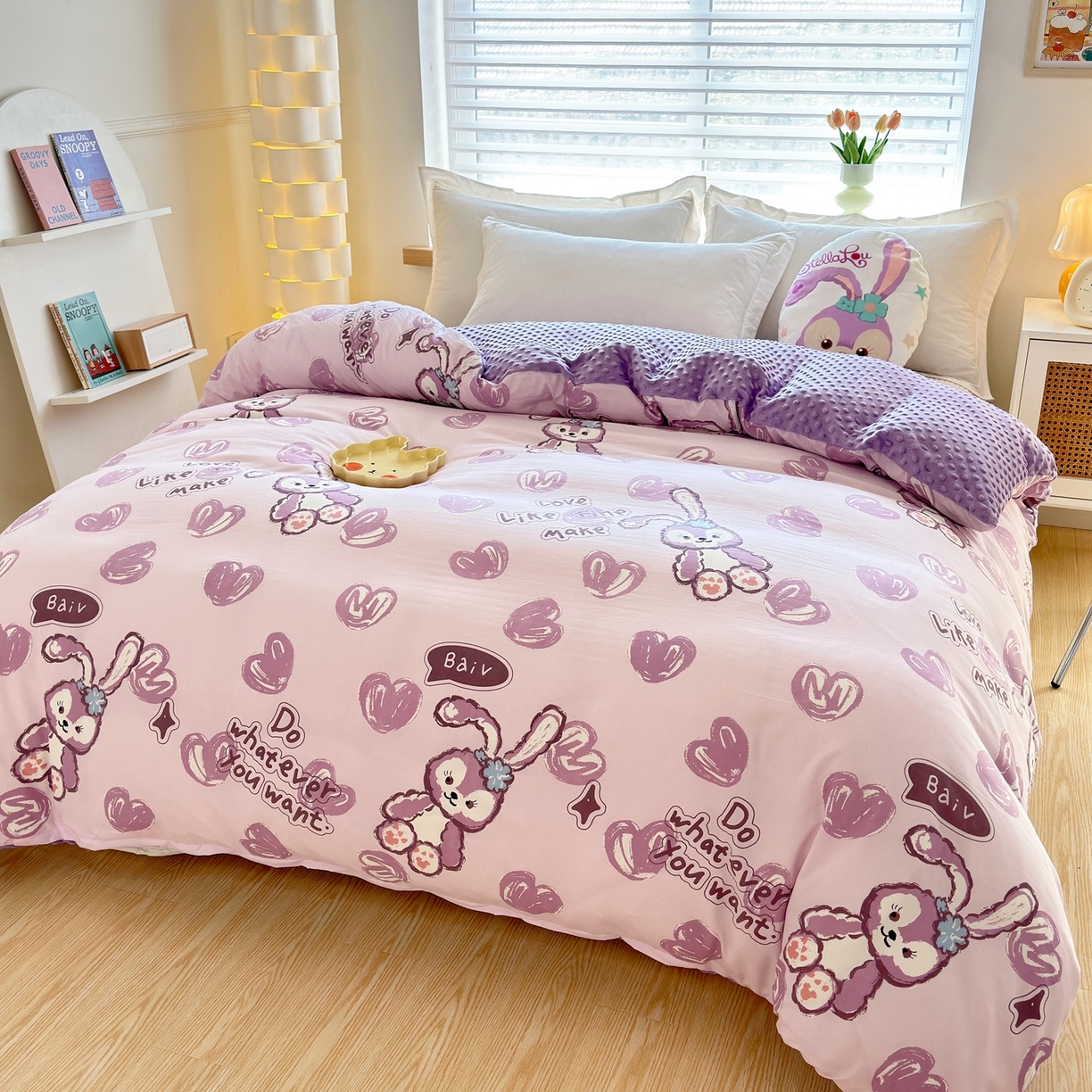 91家纺网 家纺一手货源 找家纺 （总）赛琳 2026新款AB版亲肤棉豆豆绒单被套四季通用单独被套被套单件单被套（有买家秀）