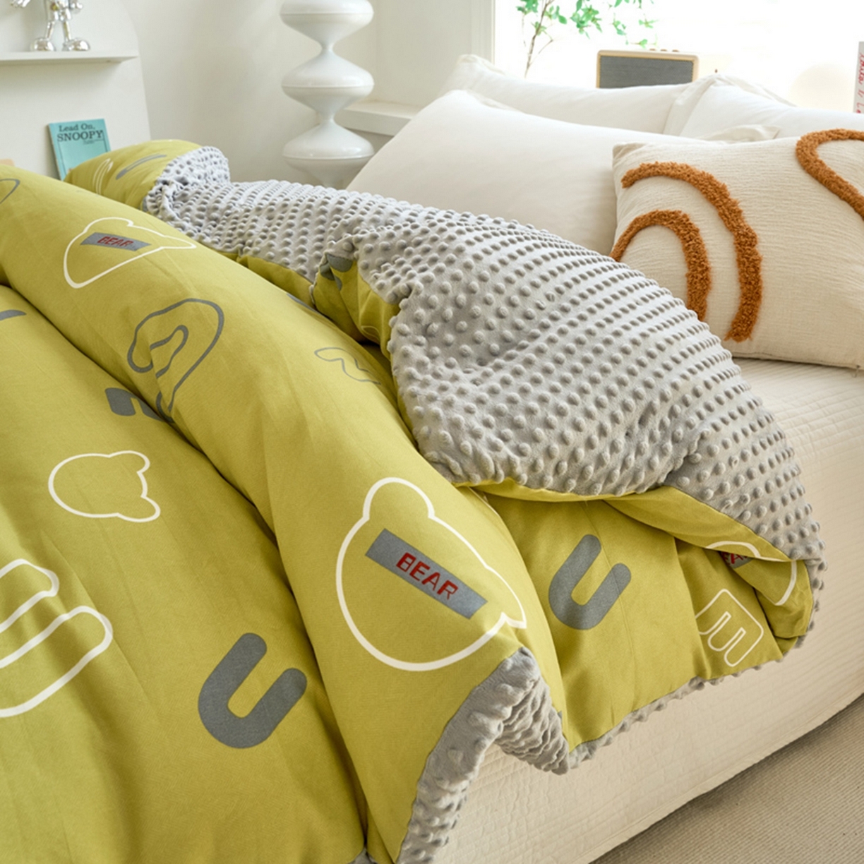 91家纺网 家纺一手货源 找家纺 赛琳 2026新款AB版亲肤棉豆豆绒单被套四季通用单独被套被套单件单被套（有买家秀） 自由空间