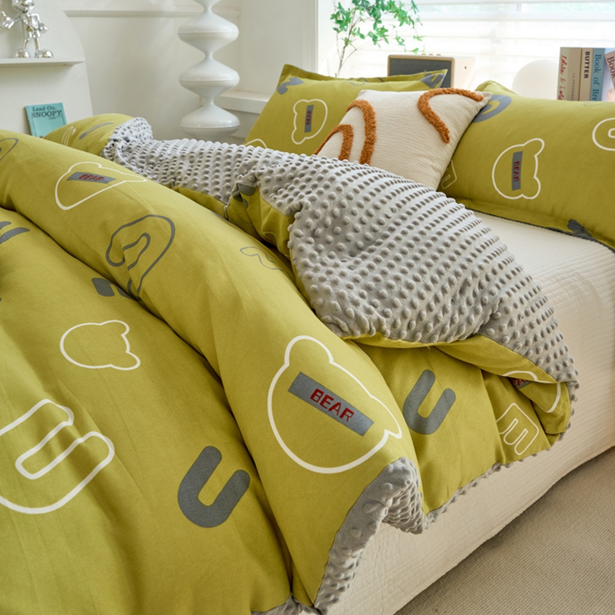 91家纺网 家纺一手货源 找家纺 赛琳 2026新款AB版亲肤棉豆豆绒单被套四季通用单独被套被套单件单被套（有买家秀） 自由空间