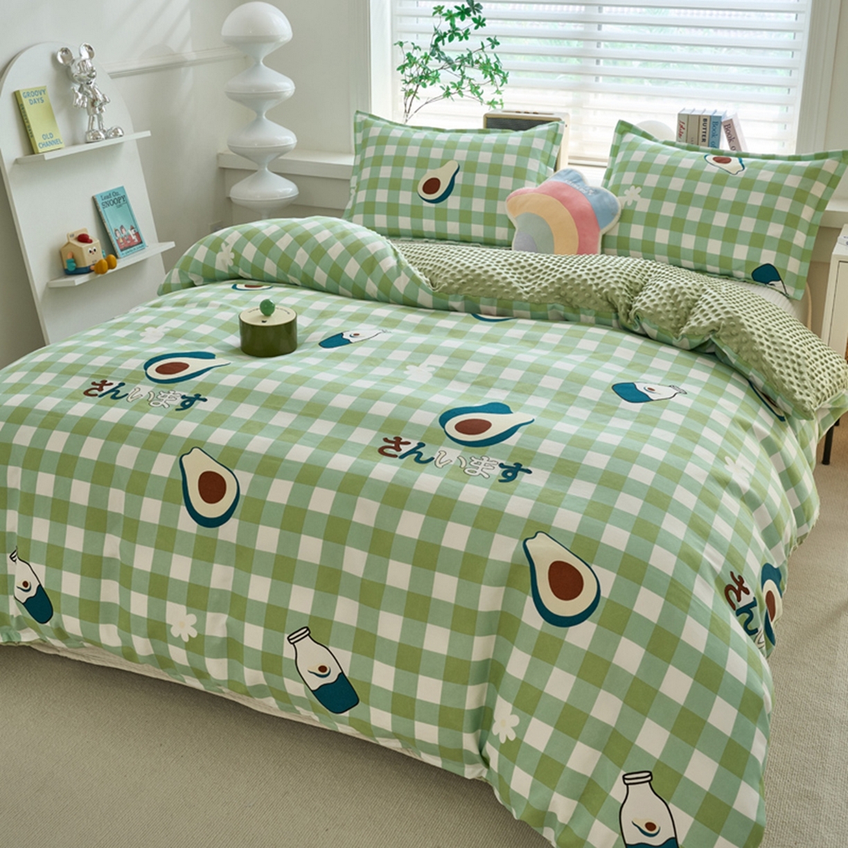 91家纺网 家纺一手货源 找家纺 赛琳 2026新款AB版亲肤棉豆豆绒单被套四季通用单独被套被套单件单被套（有买家秀） 牛油果