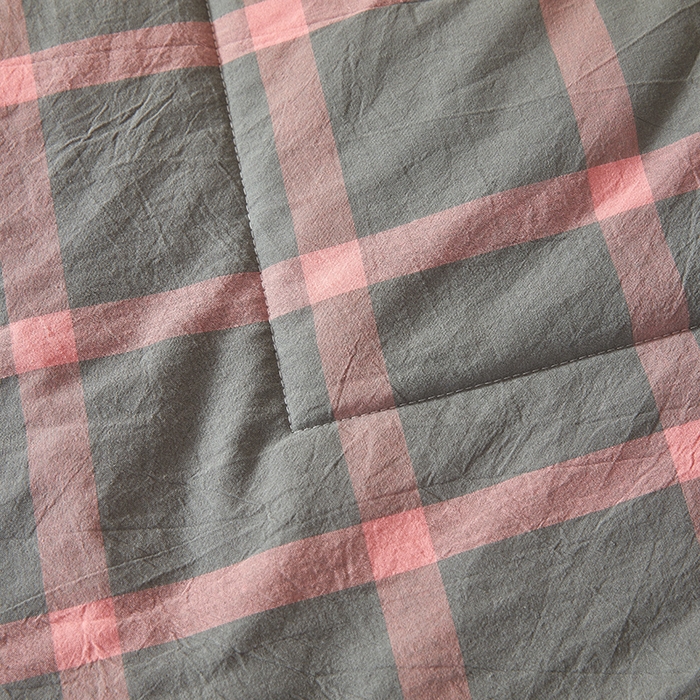 91家纺网 家纺一手货源 找家纺 锦尚坊被芯馆 2026新款100%纯棉色织绣边100%棉花夏被全棉夏凉被空调春秋被买家秀+V 格调--粉