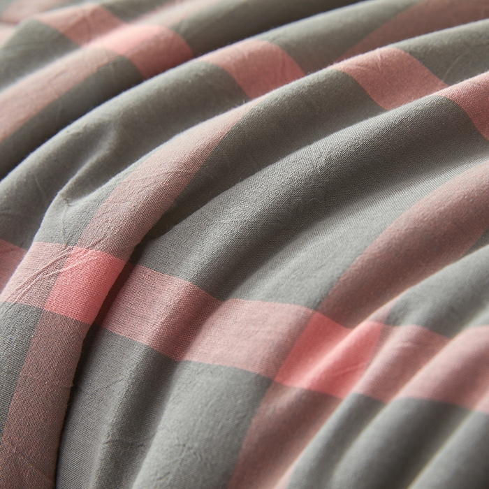 91家纺网 家纺一手货源 找家纺 锦尚坊被芯馆 2026新款100%纯棉色织绣边100%棉花夏被全棉夏凉被空调春秋被买家秀+V 格调--粉